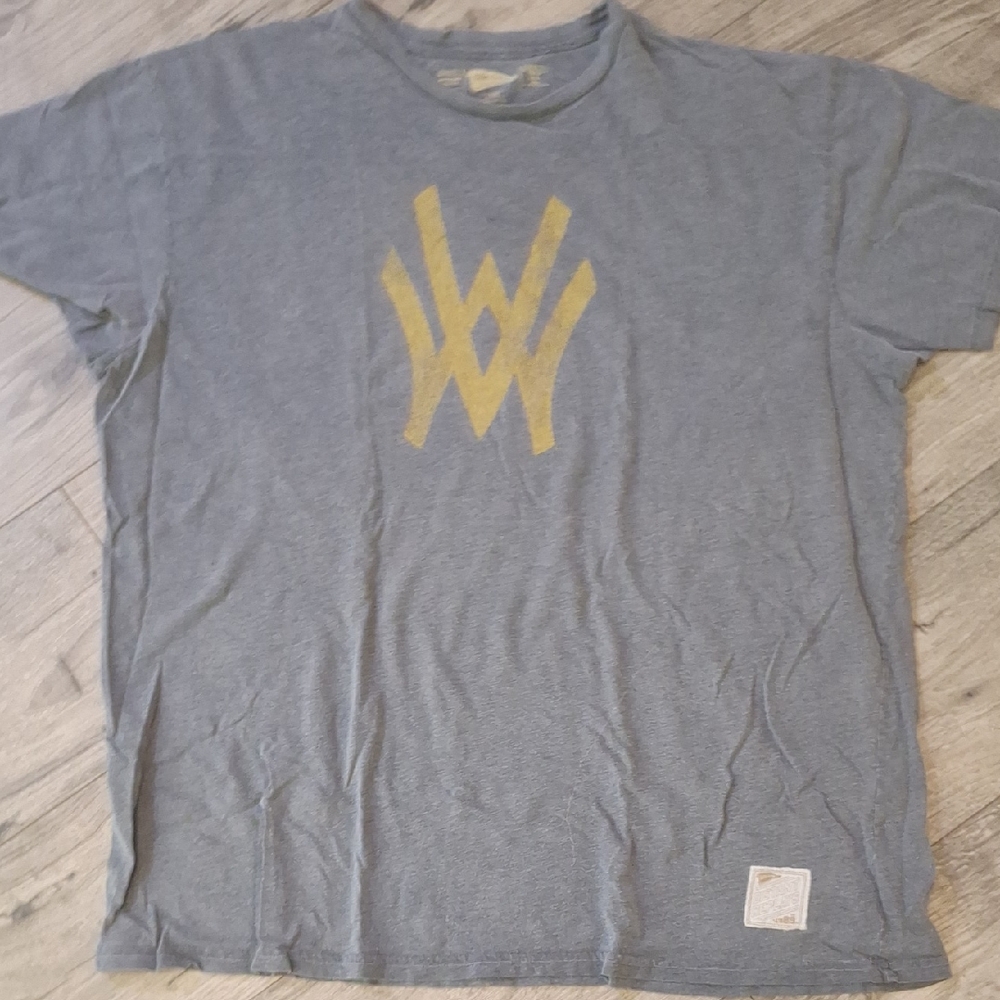 Gray T-Shirt with Gold Logo